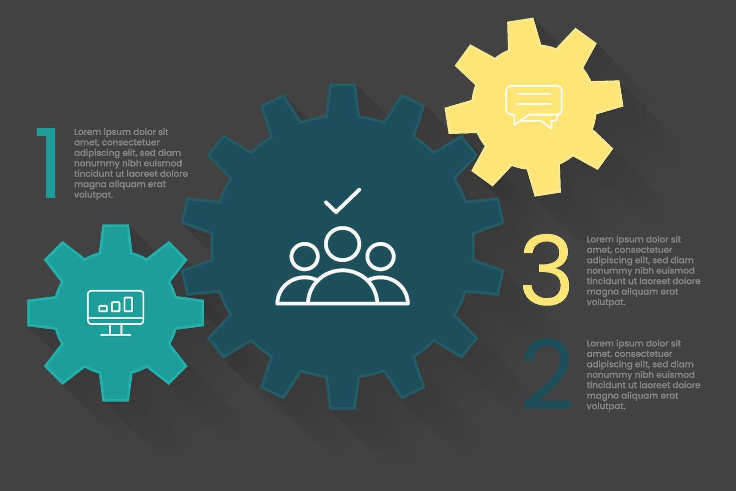 Workflow management in graphic form vector