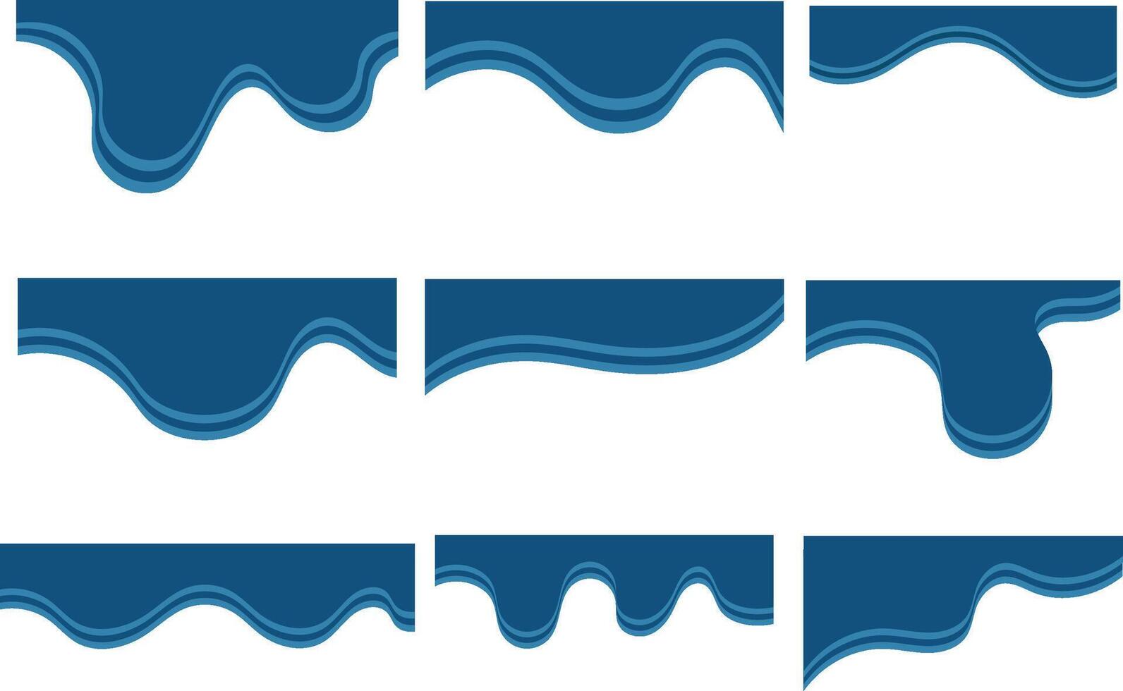 blue wave banner border template 73976257 Vector Art at Vecteezy