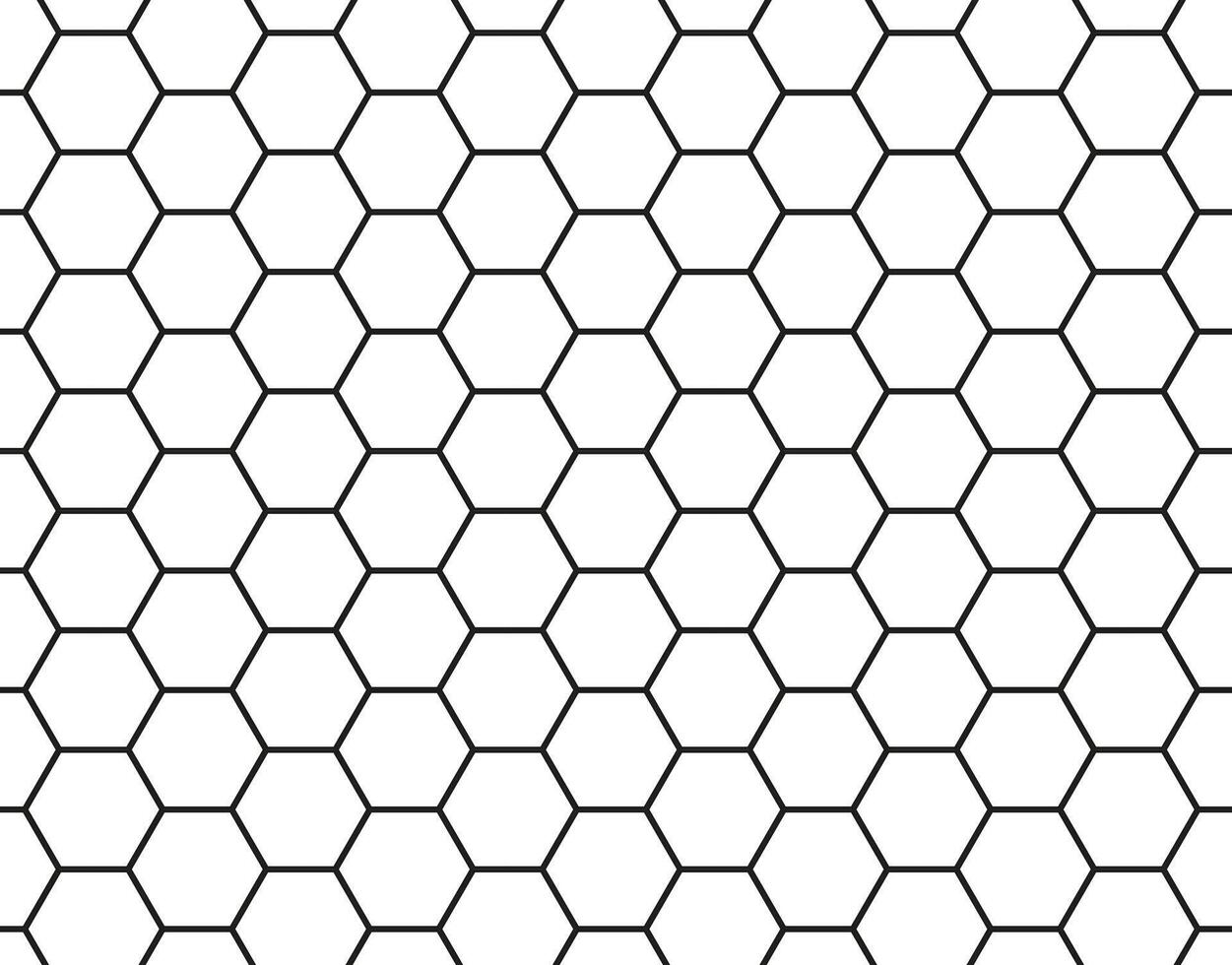 Hexagonal cell grid pattern, backdrop, wallpaper, apparel. Mosquito net, bee comb grid endless texture. Honeycomb mesh, fish net flat background. Speaker grille seamless pattern. Window mosquito lace. vector