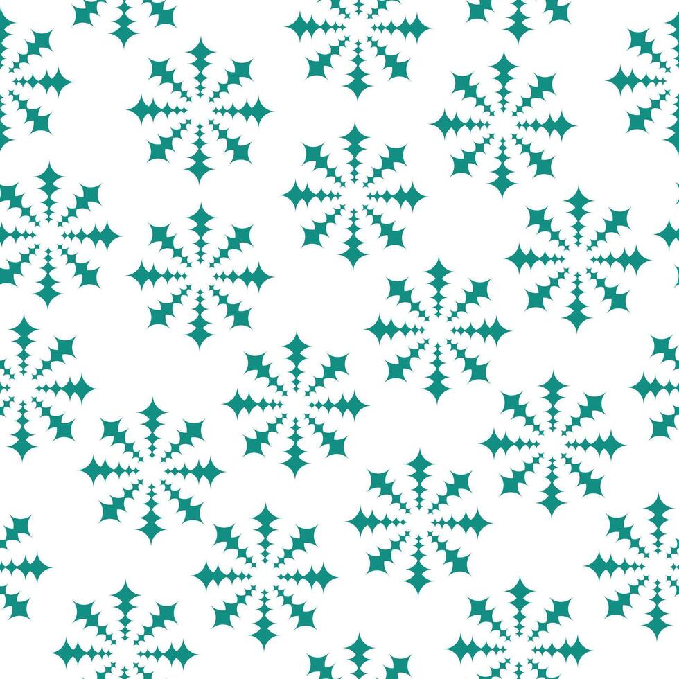 Seamless abstract pattern with geometric shapes in the form of emerald snowflakes vector