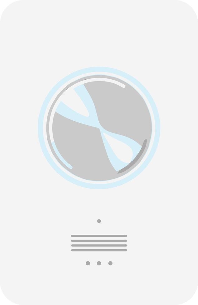 Sleek modern white smart home device with a glowing circular element. vector