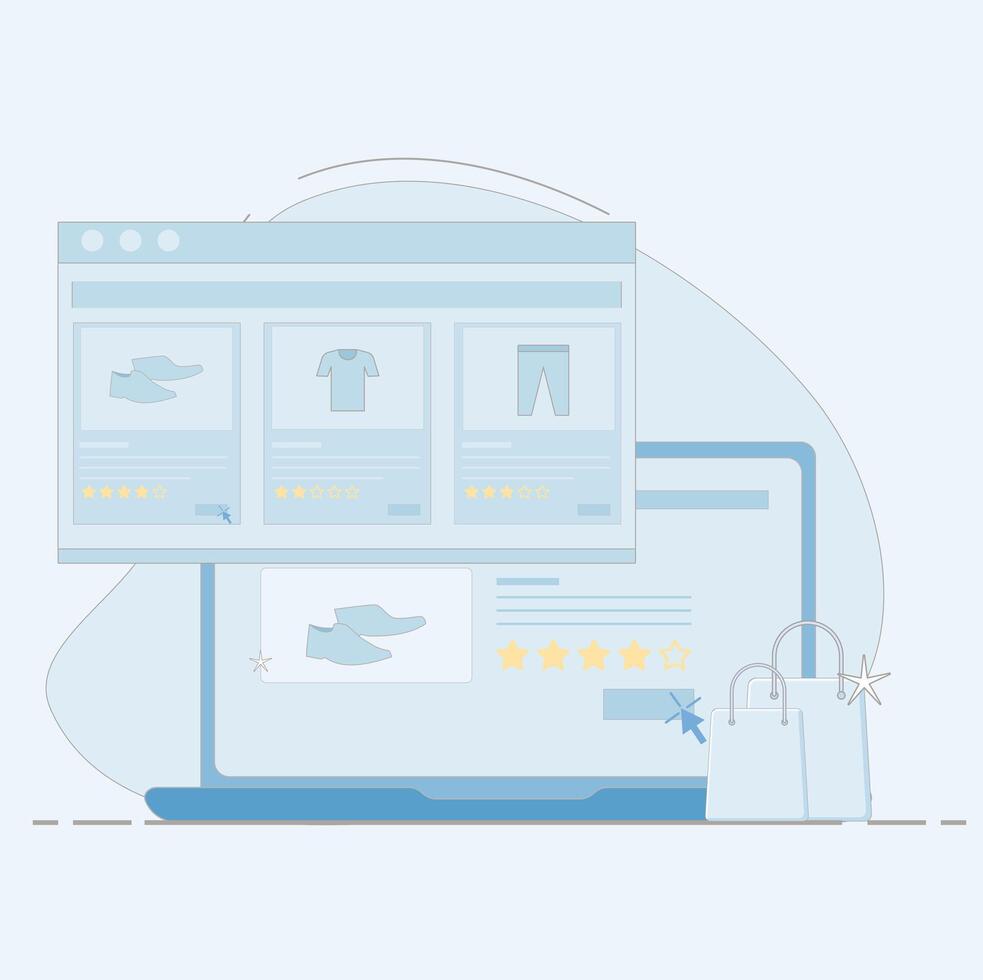 How to create a responsive ecommerce website vector