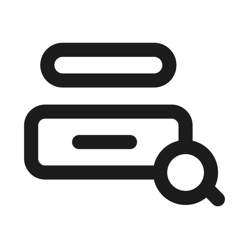 web buscando icono. moderno profesional mínimo línea gráfico ilustrando en línea investigación, Internet hojeada, digital exploración y datos descubrimiento vector