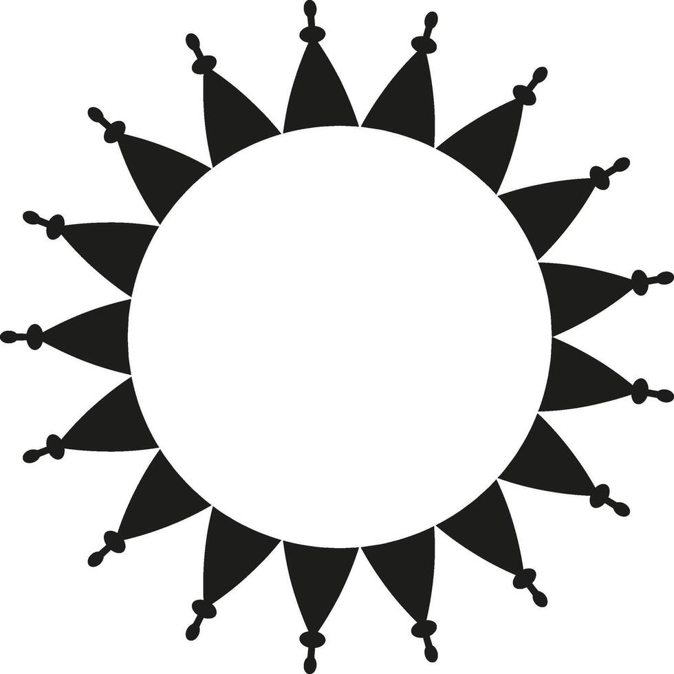 round frame for text. Modern Art graphic template. Geometric frame with space for your text vector