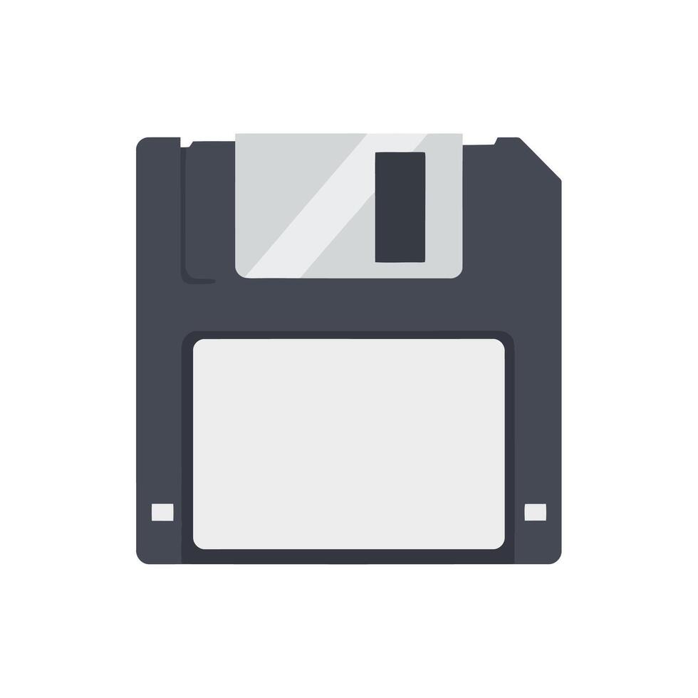 Classic floppy disk icon for data storage and saving vector
