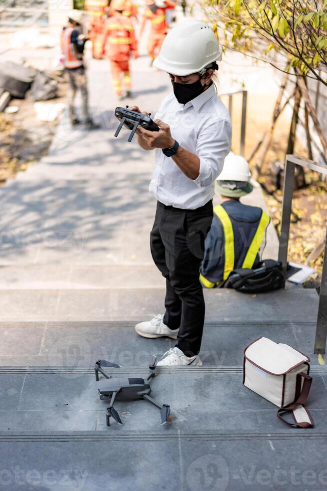 Aerial Precision defines balance between human skill technological accuracy in modern field operations, Innovation and control through the lens of drone technology.a photo