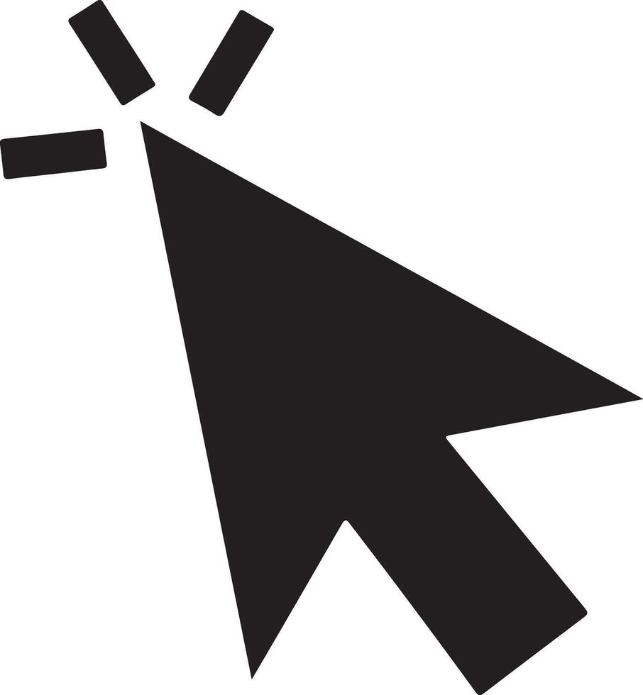 transparente computadora ratón cursor flecha icono con hacer clic animación vector