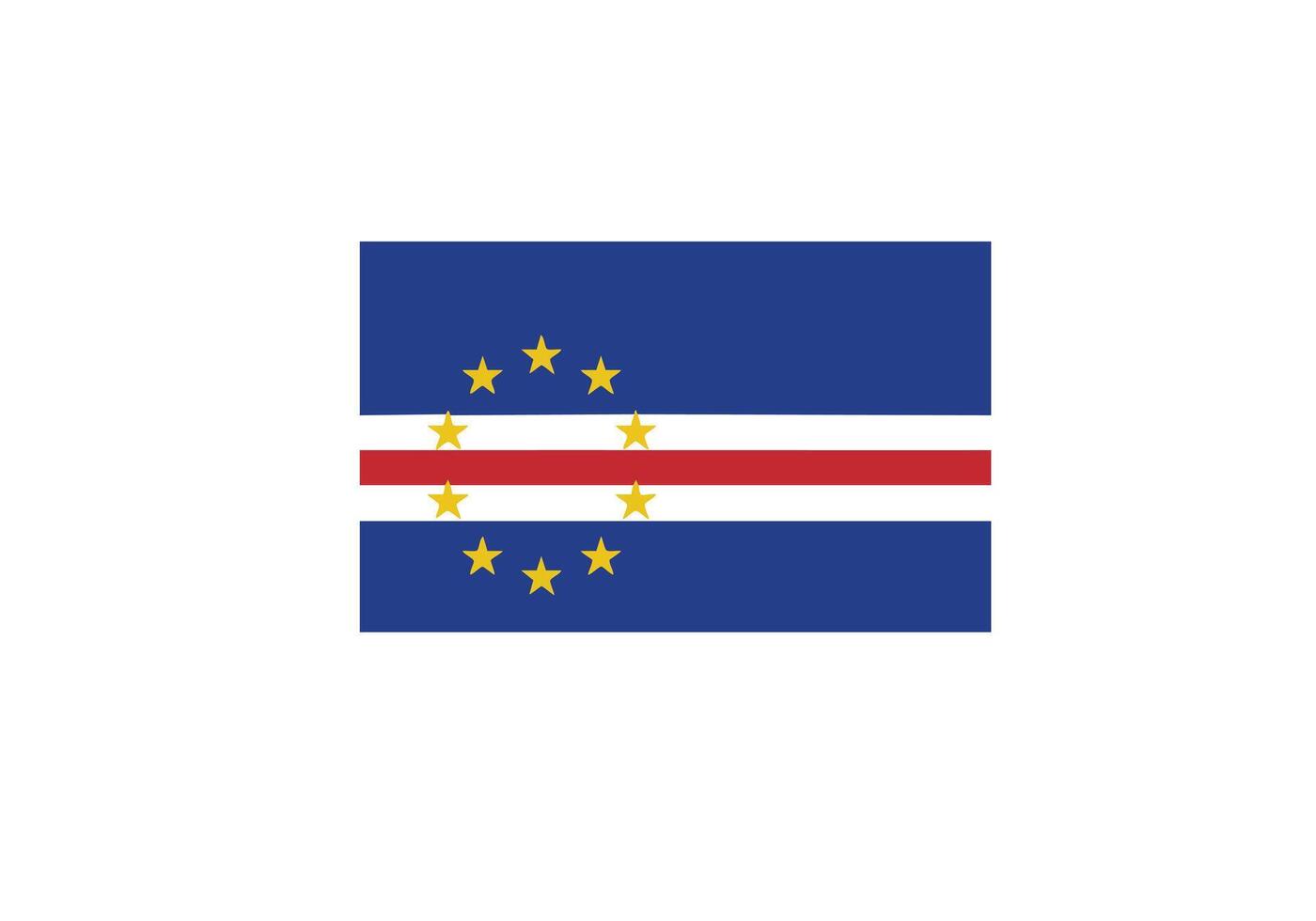 Showcase your national pride with the vibrant flag of Cape Verde, an emblem of freedom and unity for any global project. vector