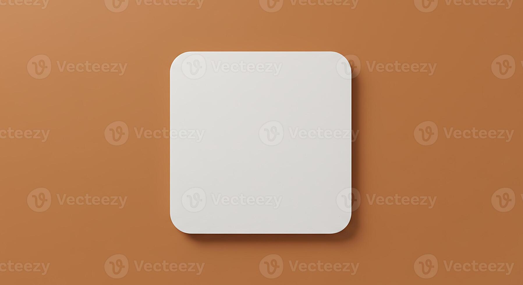 Blank Rounded Square Shape Mockup Template Background Empty Space Surface photo