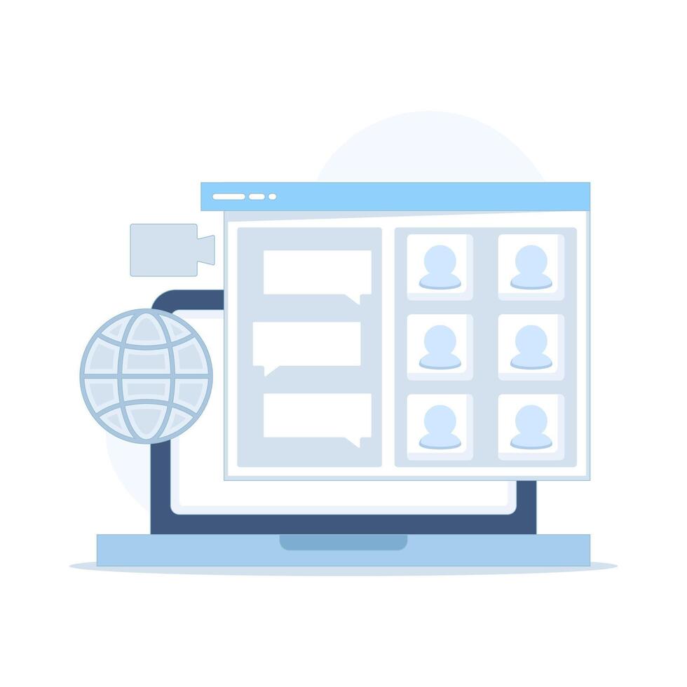 Business discussion and communication , meeting or chat, group dialogue, messages exchanged, speech bubbles, professional partners interaction, collaborative concept. vector