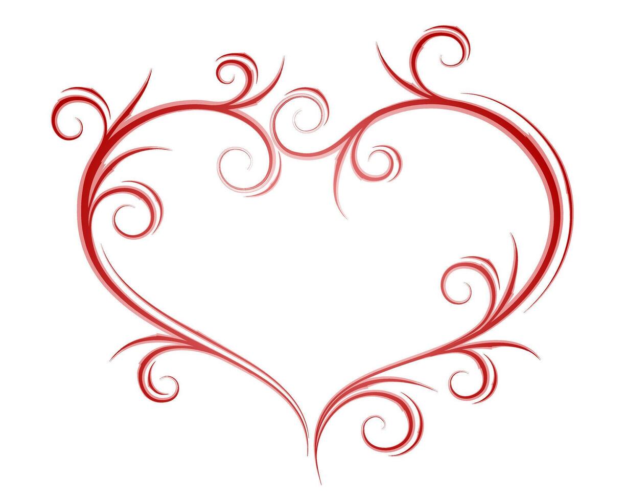 Heart symbol with pattern. vector