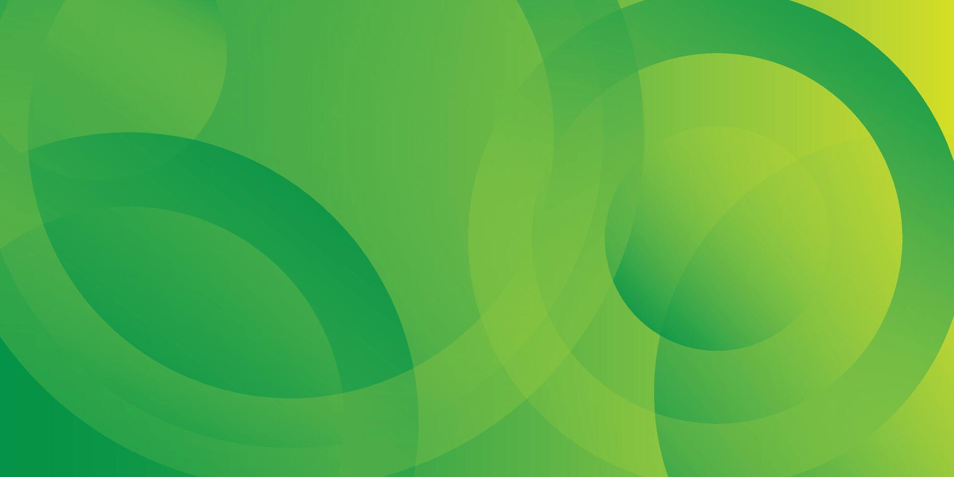 Abstract green background with circles. Dynamic shapes composition. Eps10 vector