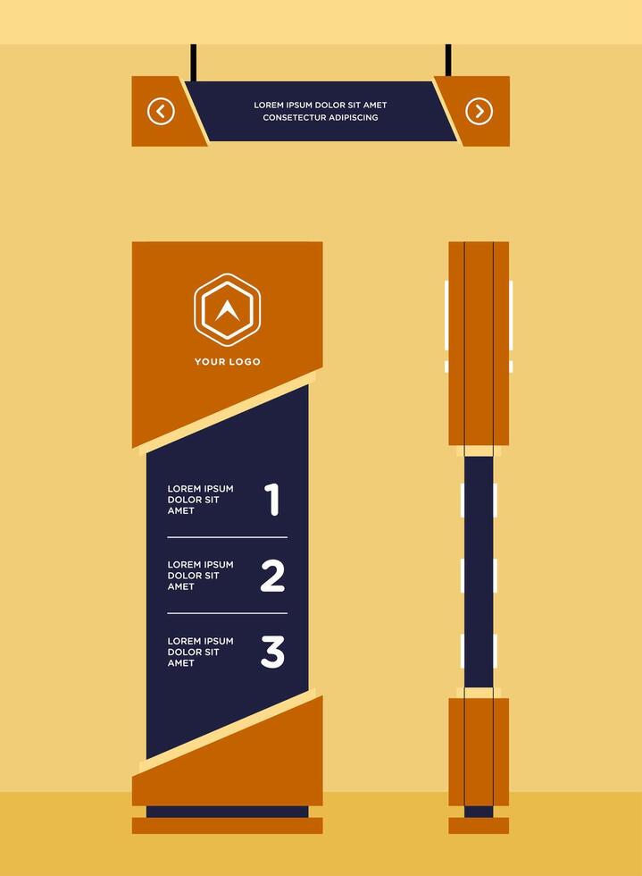 Panel Business signage for direction and navigation in commercial spaces vector