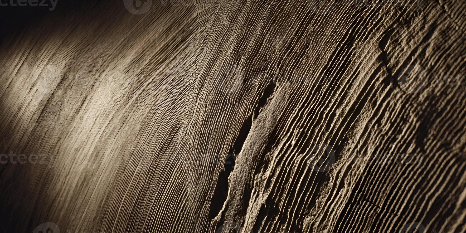 A close up shot of a textured abstract surface with linear patterns and deep shadows photo