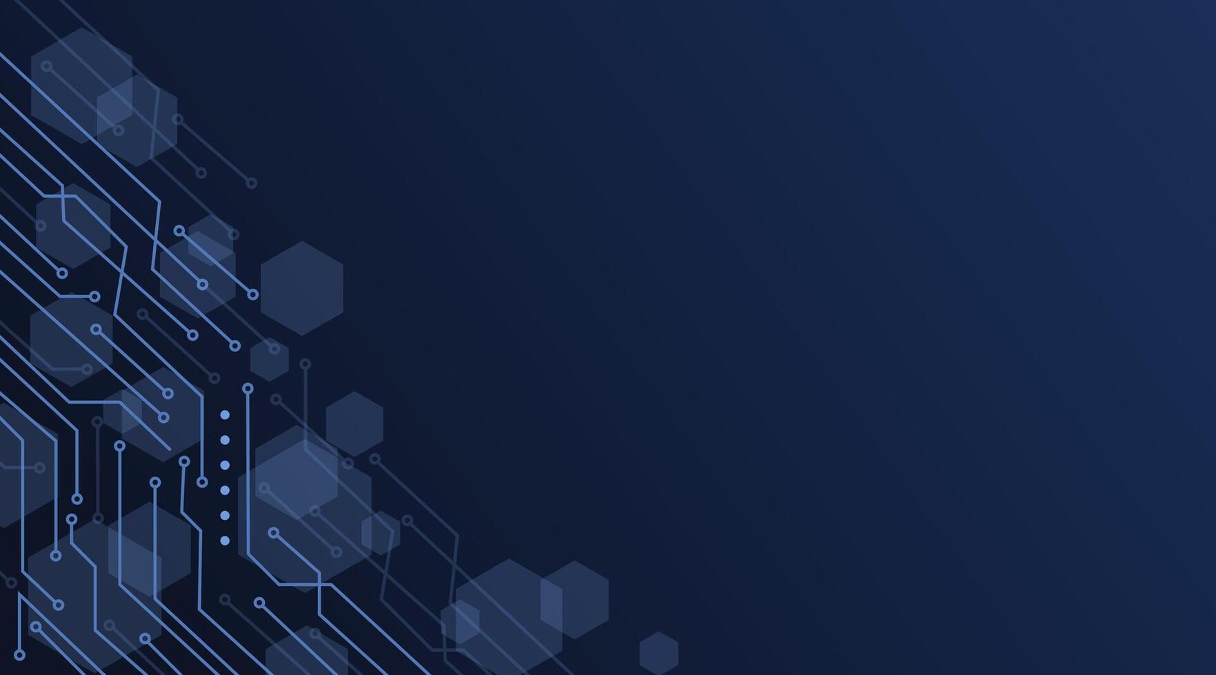 Blue Digital Circuit Board Background for AI Innovation and Data Network Technology vector