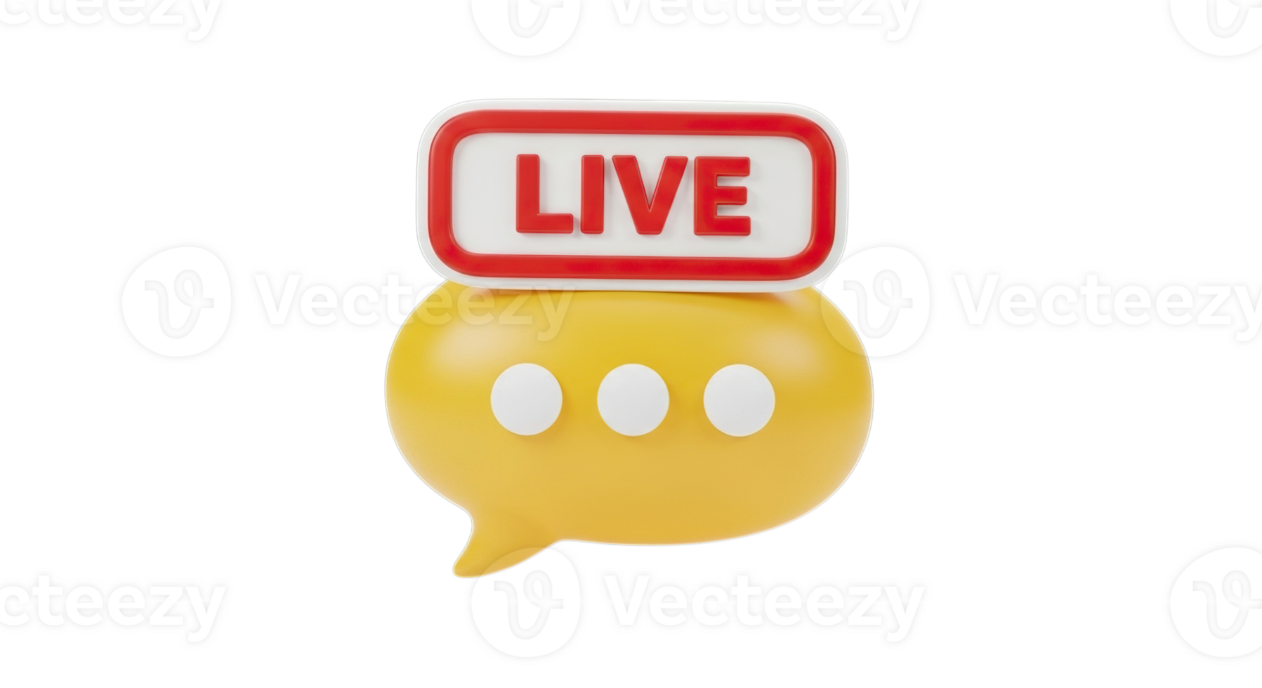 vivace 3d interpretazione di un' discorso bolla visualizzazione un' vivere notifica simboleggiante immediato comunicazione e tempo reale interazione nel un' digitale envi png