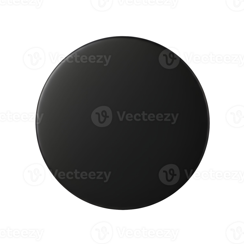 Glossy Black Circular Surface with Smooth Texture and Subtle Reflection png