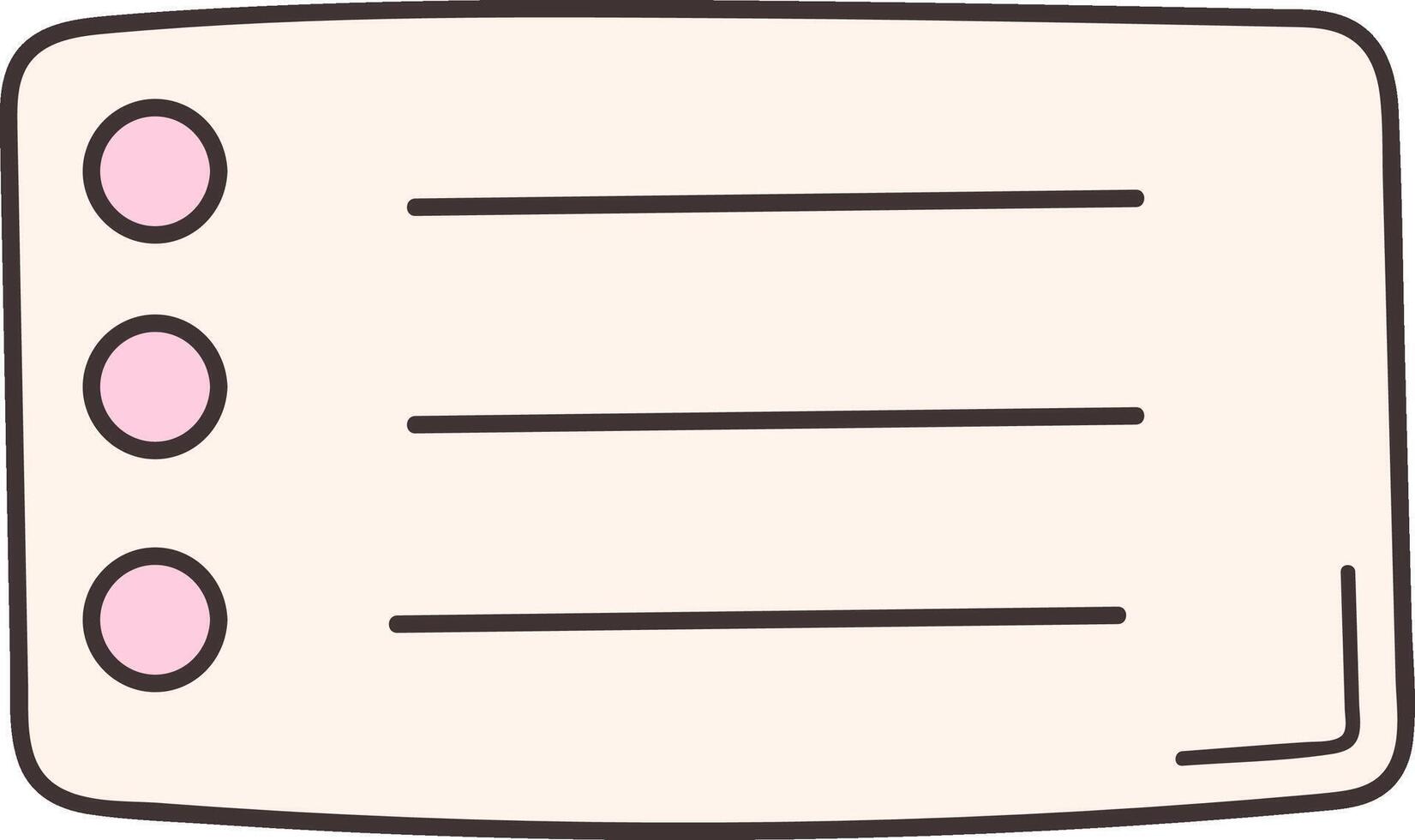 Checklist document icon showing bullet points vector