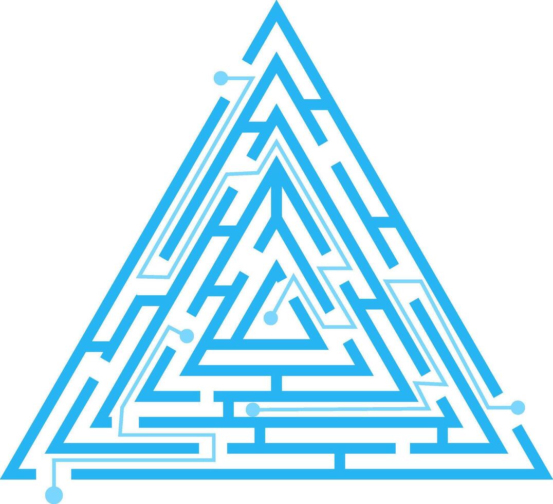 triangular laberinto hallazgo solución camino problema resolviendo vector