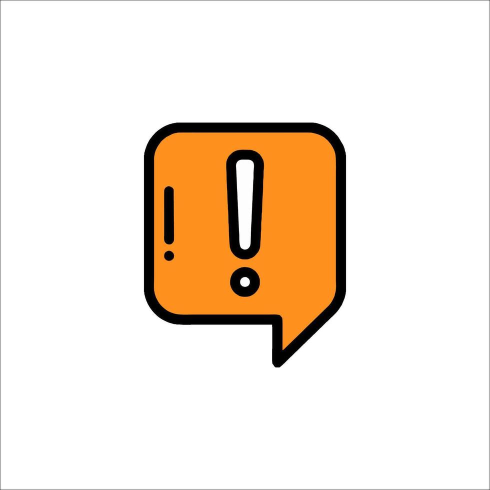 Exclamation Mark Icon Warning Alert Error Message Symbol, notification vector