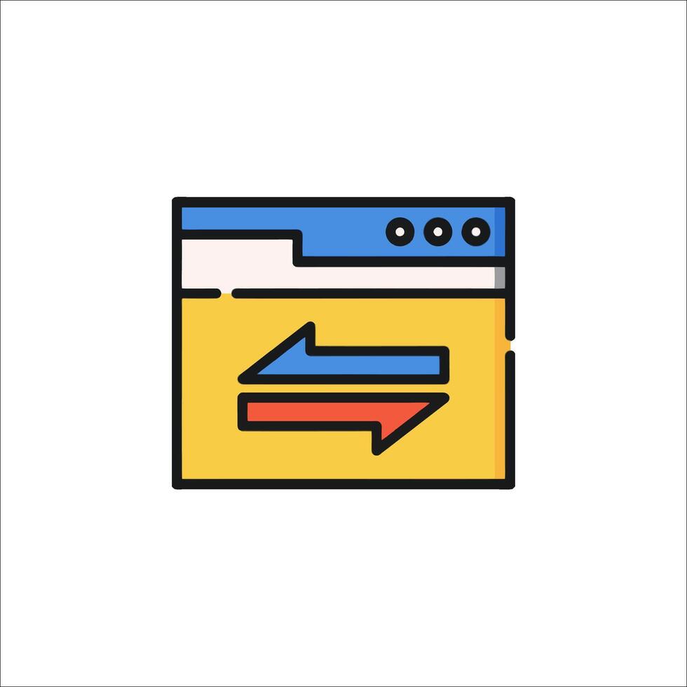 Data Transfer Icon Website Synchronization File Exchange vector