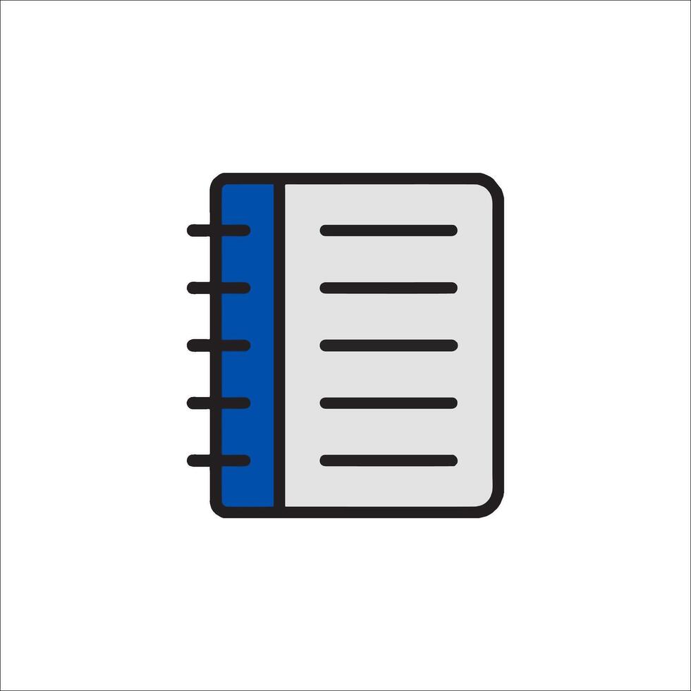 Notebook Icon Notepad Illustration Spiral Bound, notes vector
