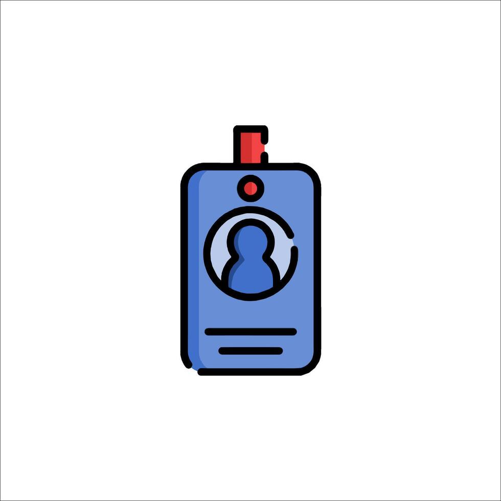 ID Card Icon Identification Badge Access Pass Security vector