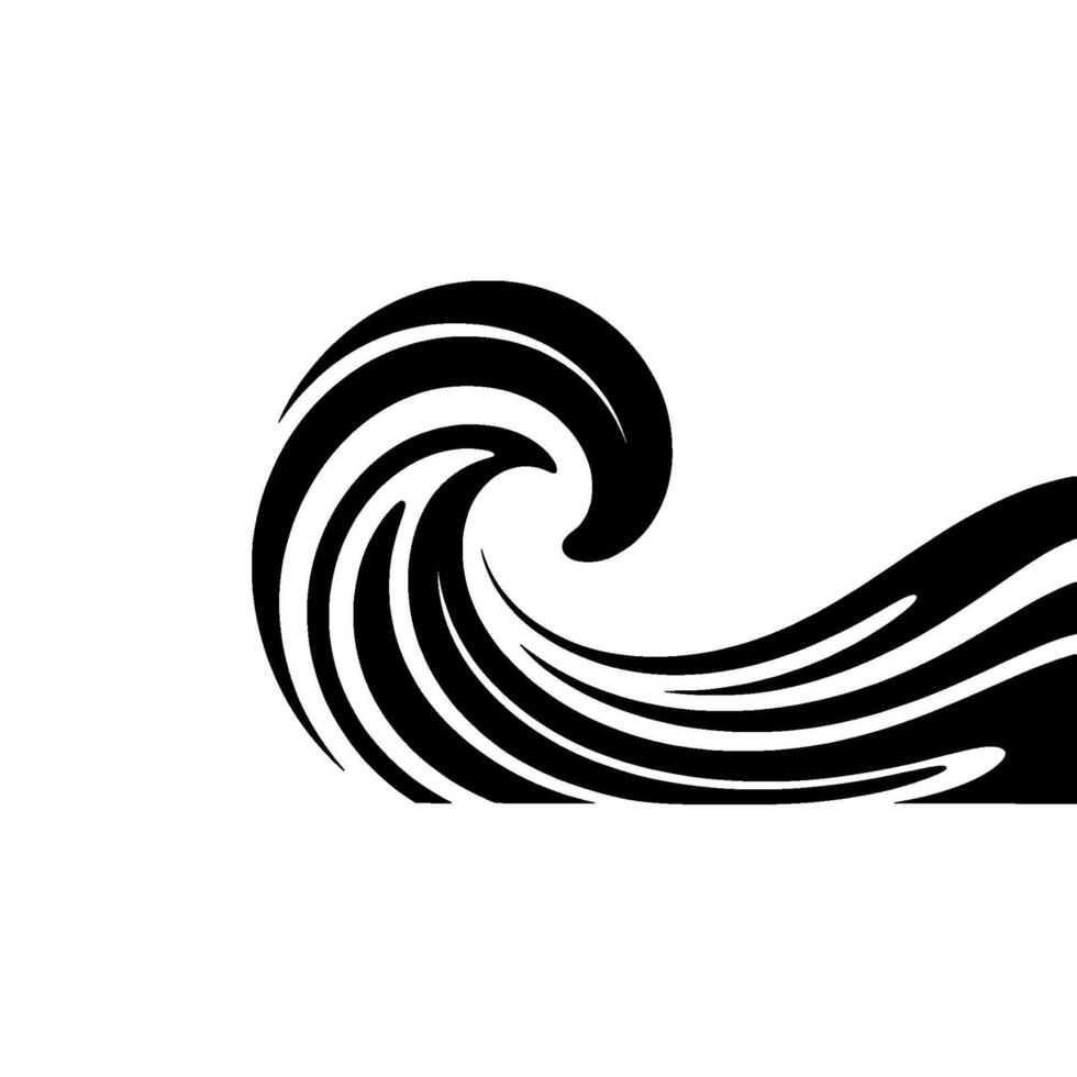 A dynamic abstract wave with curved lines creating a sense of motion vector