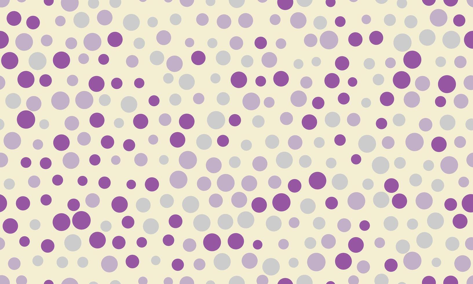 Abstract pastel purple and grey polka dot pattern on a cream background. Perfect for website backgrounds, textile design, or playful branding. vector