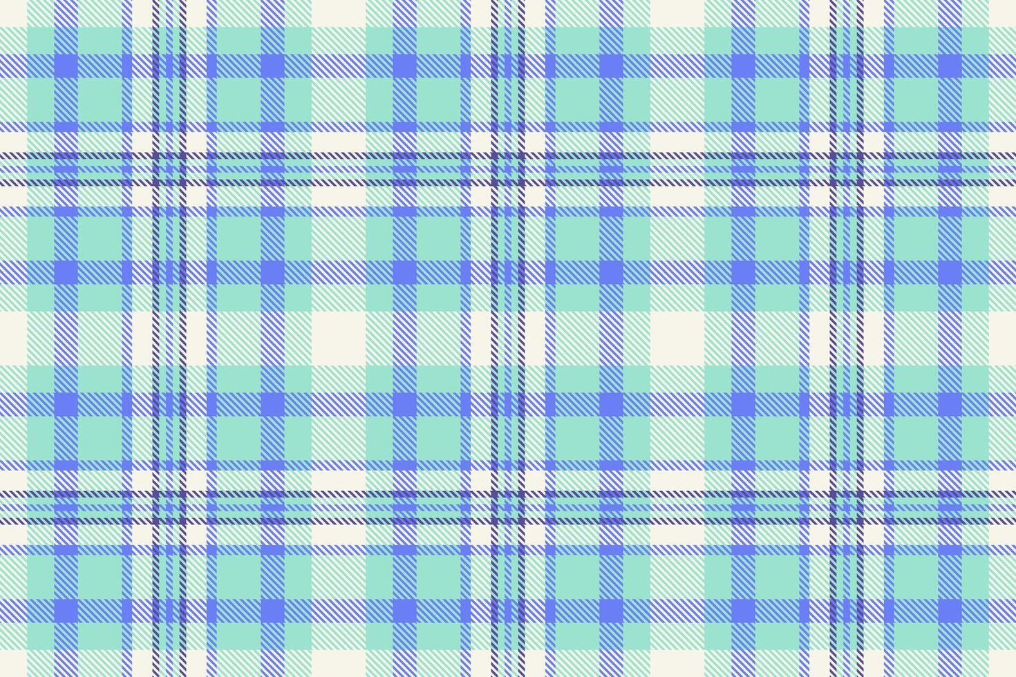 Pastel plaid pattern of interweaving lines in blue, green, and white. Use for fabric, textiles, backgrounds, digital designs, and creative projects. Versatile and eyecatching. vector