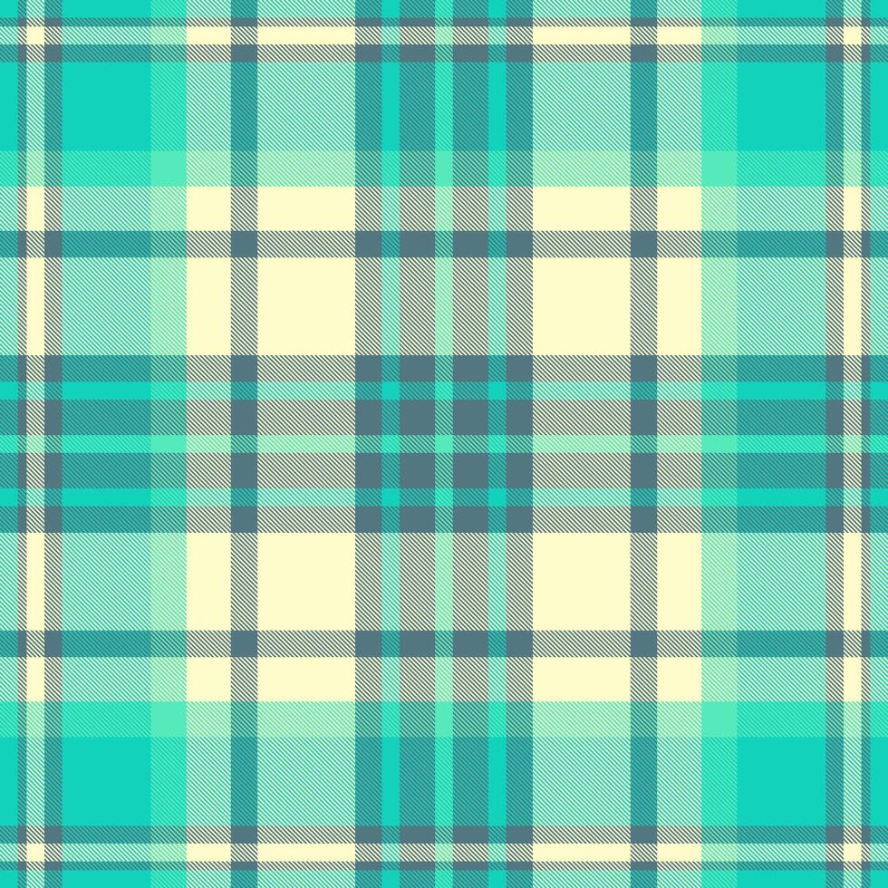 Classic plaid pattern in soothing teal, turquoise, and cream hues. Ideal for textile designs, digital backgrounds, or adding a touch of refined texture. vector