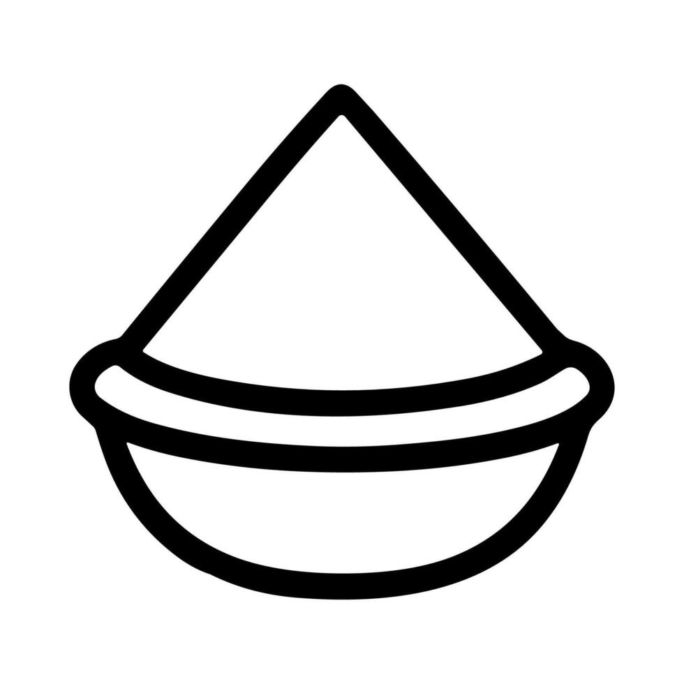 Simple Outline Drawing of Soil Sample with Triangle Shape Icon Element vector