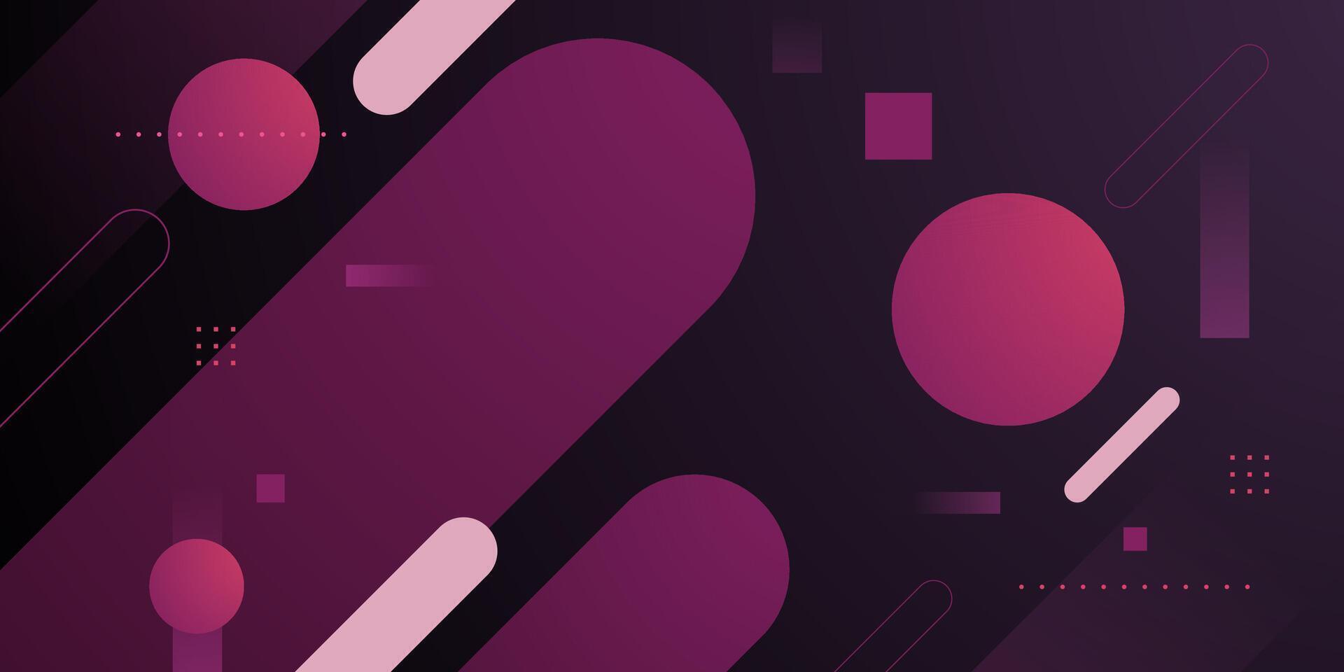 Abstract geometric shapes in purple vector