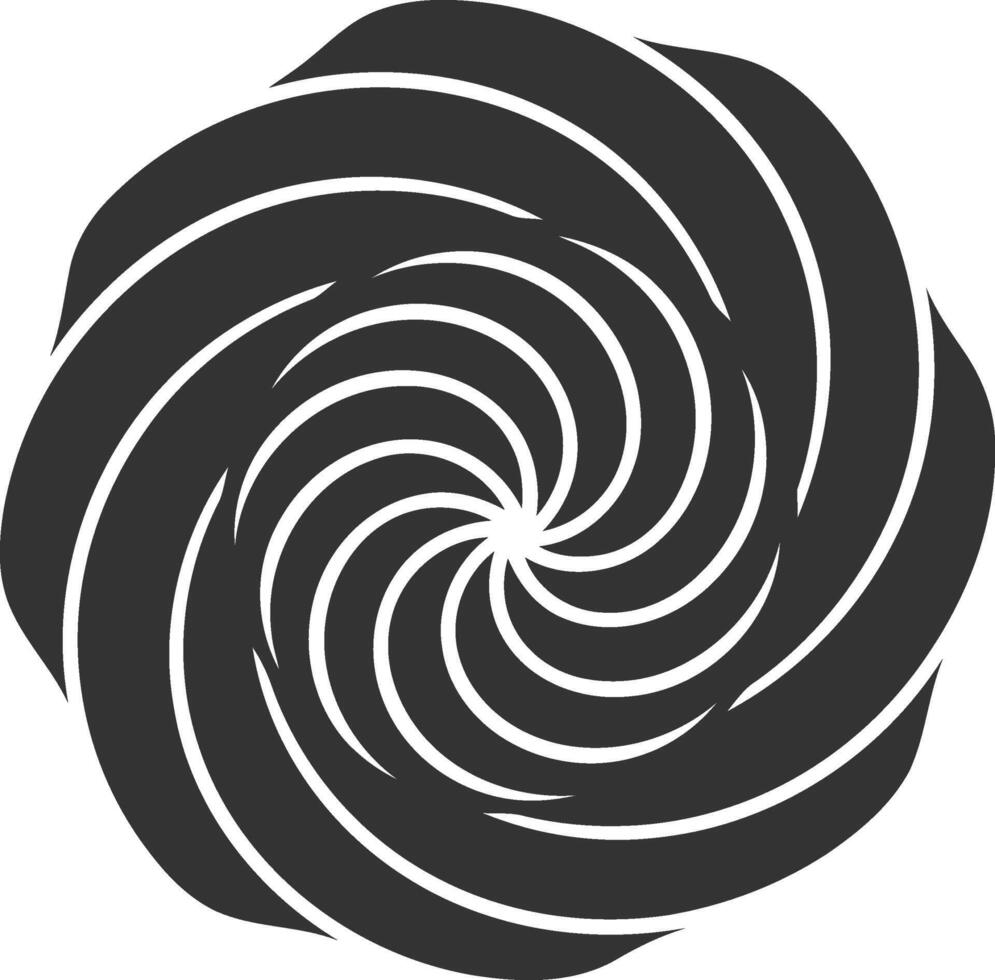Swirling concentric lines abstract graphic design element vector