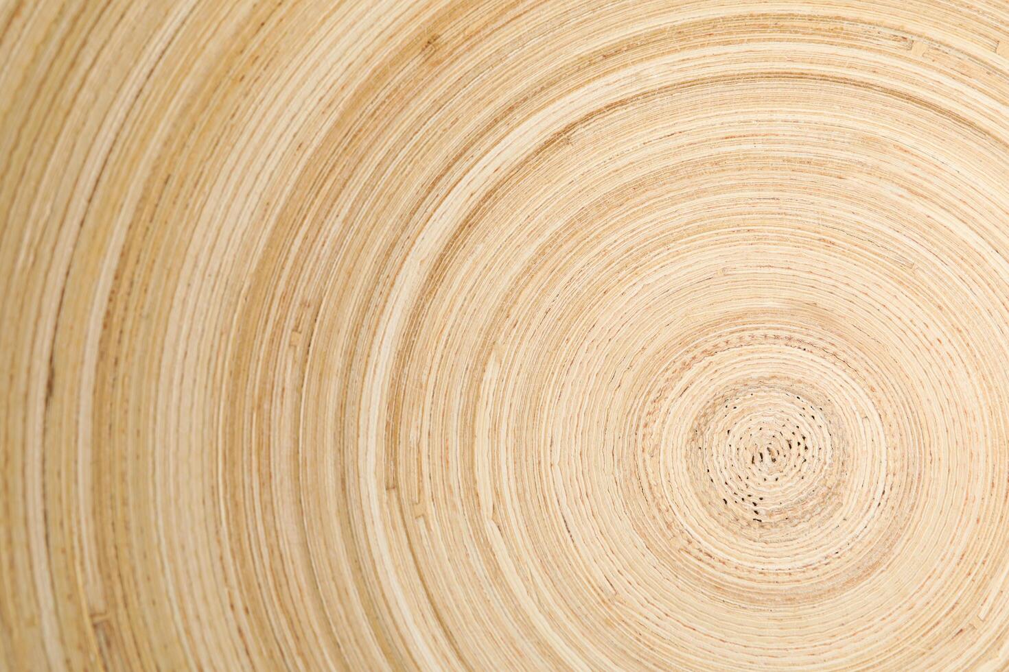 A circular wooden surface with a circular pattern photo
