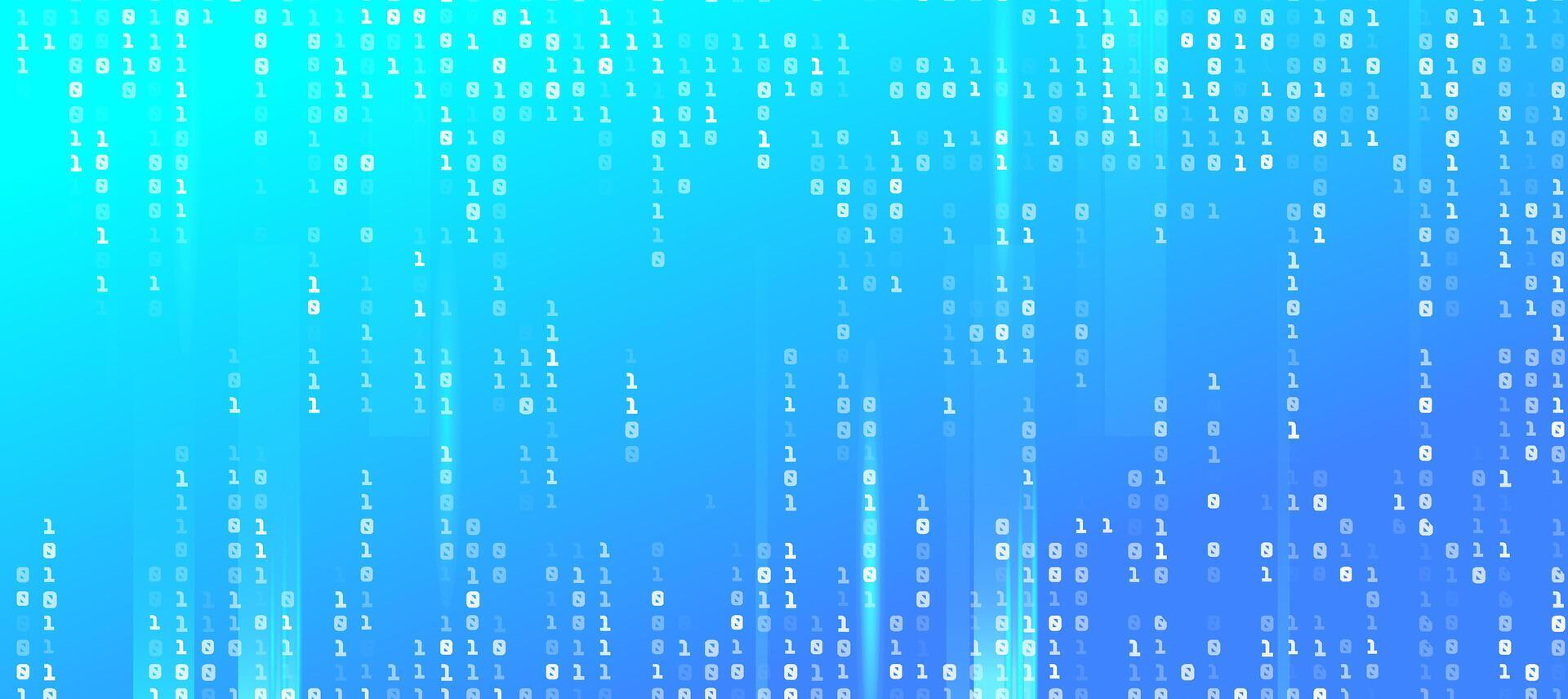 Digital Binary Code 0, 1 Falling Data Stream Technology Background ...