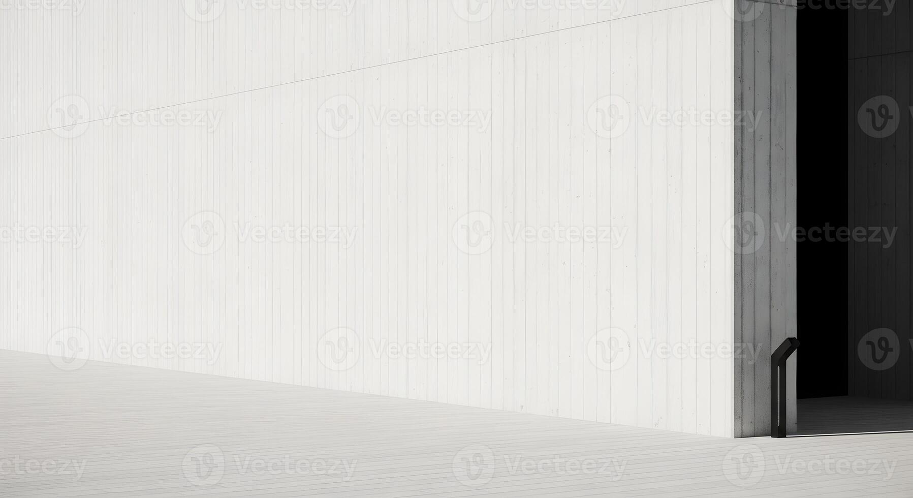 Minimalist architecture featuring clean lines contrasting shadows and light creating abstract architectural background photo