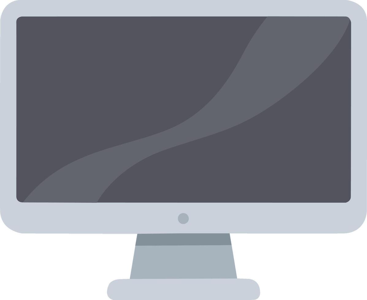 Flat illustration of a widescreen computer monitor vector