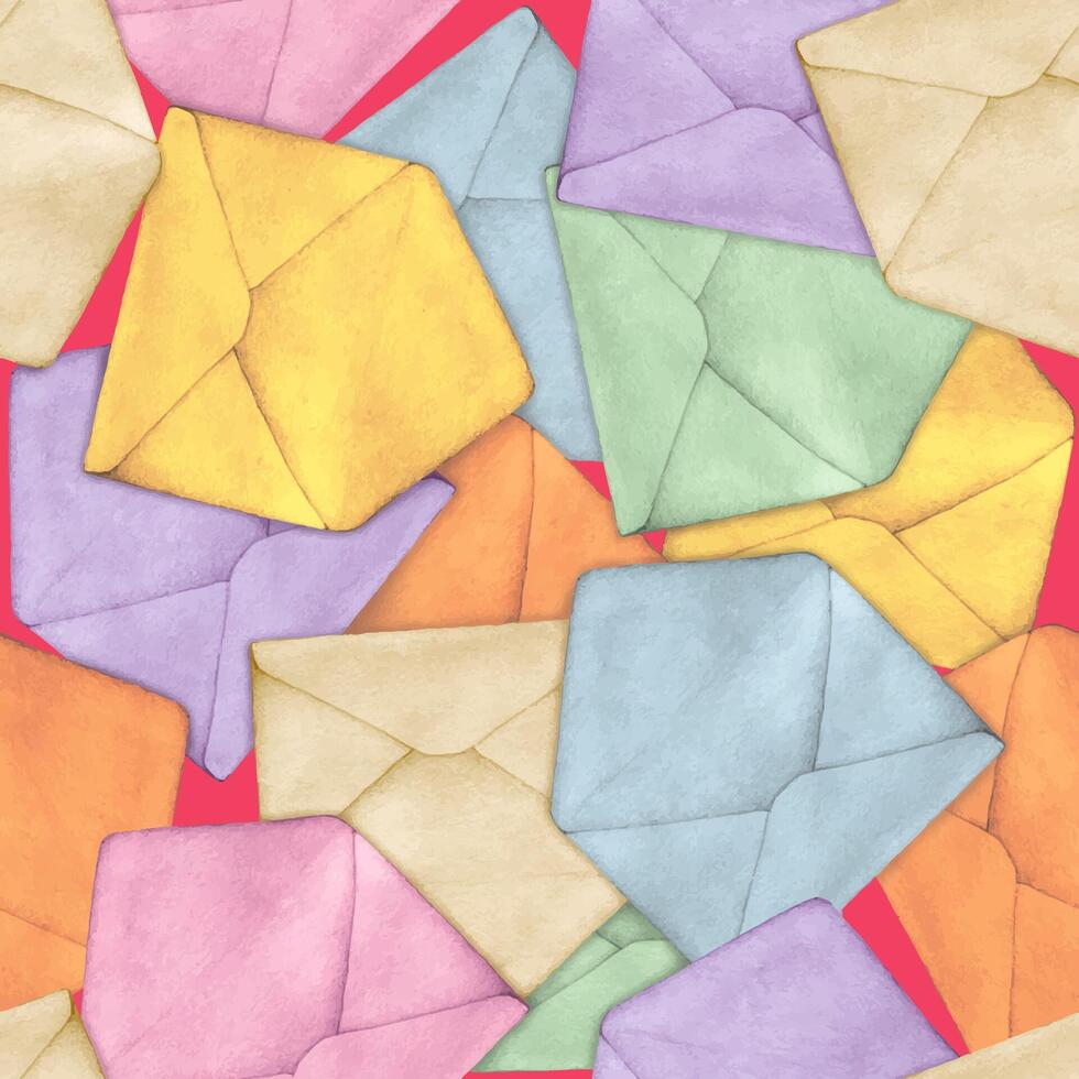 colored envelopes pattern vector