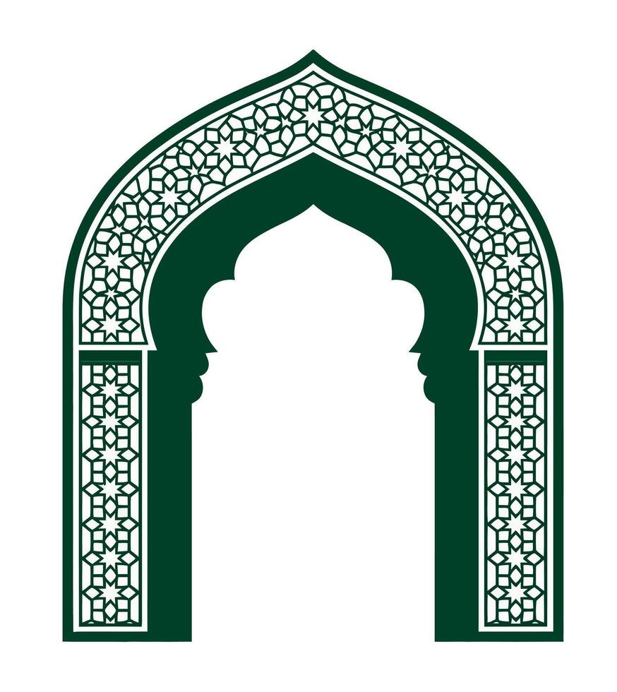 Mughal Arch with Intricate Geometric Pattern illustration vector