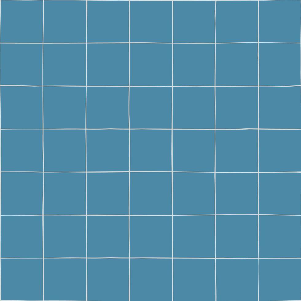 Campus lifestyle pattern with blue background with hand drawn white grid lines for dorm textiles and cafeteria dining sets vector