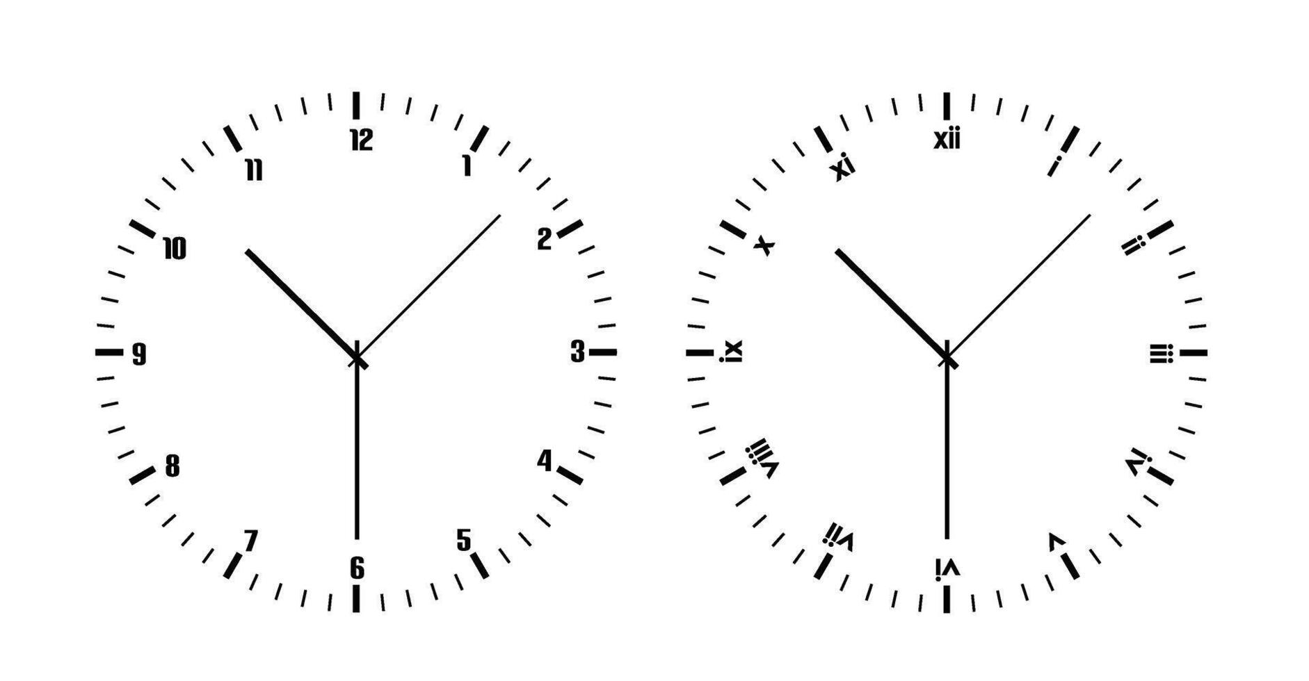 Classic analog clock face with hour minute and second hands in a circular design vector