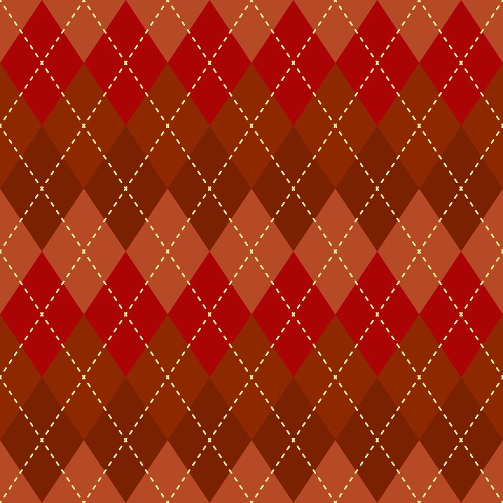 Argyle red seamless pattern. Diamond shapes background. Can be used to cloth design, decorative paper, web design, etc. vector