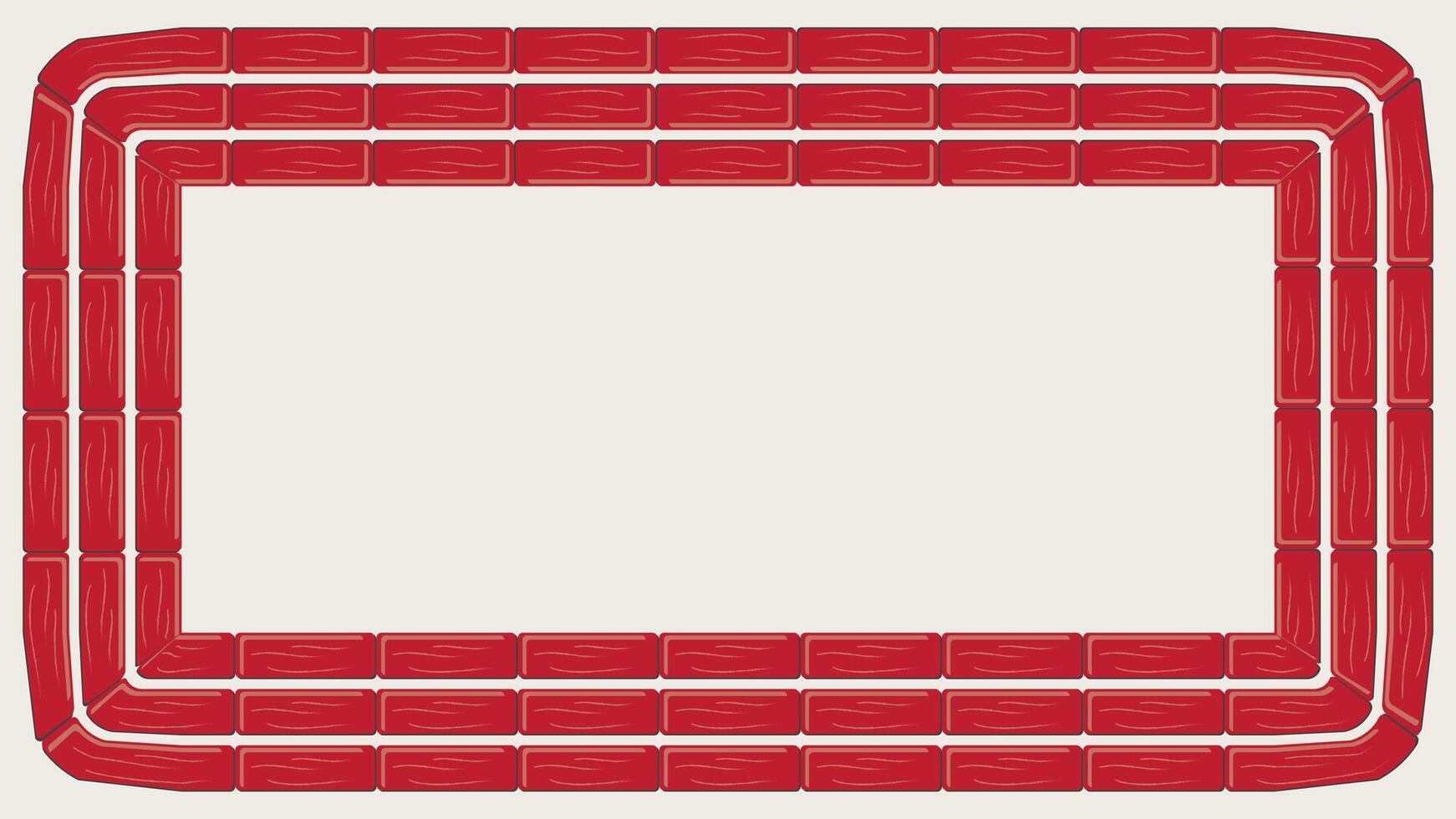 Brick frame with empty space for your text illustration cartoon flat vector