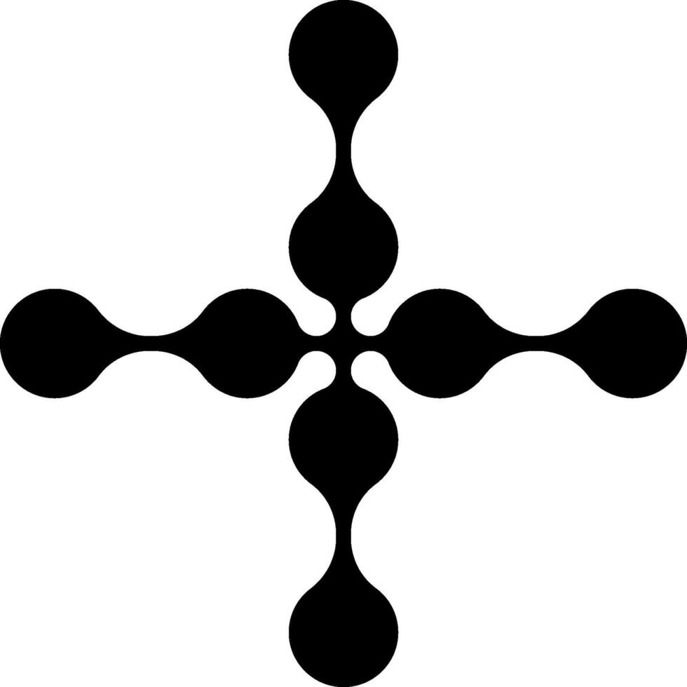 red de círculos conectado por múltiple Delgado líneas formando un resumen de tipo molecular diagrama. vector