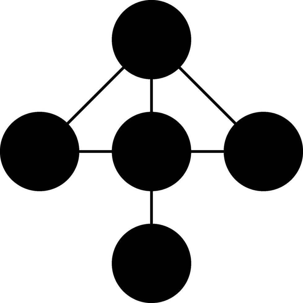 triangular similar a una web estructura formado por interconectado circular nodos. vector