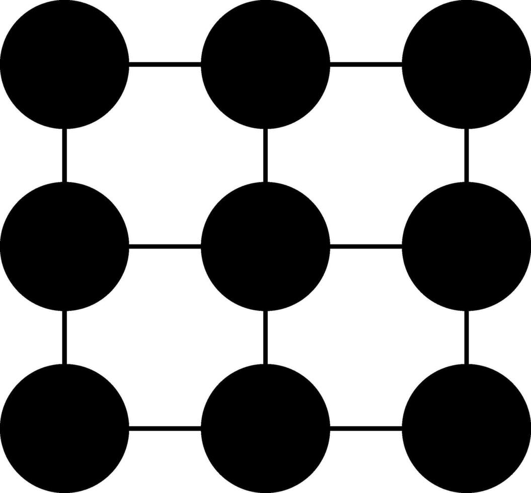 linea fina marco de referencia de interconectado circular nodos formando un estructurado composición. vector