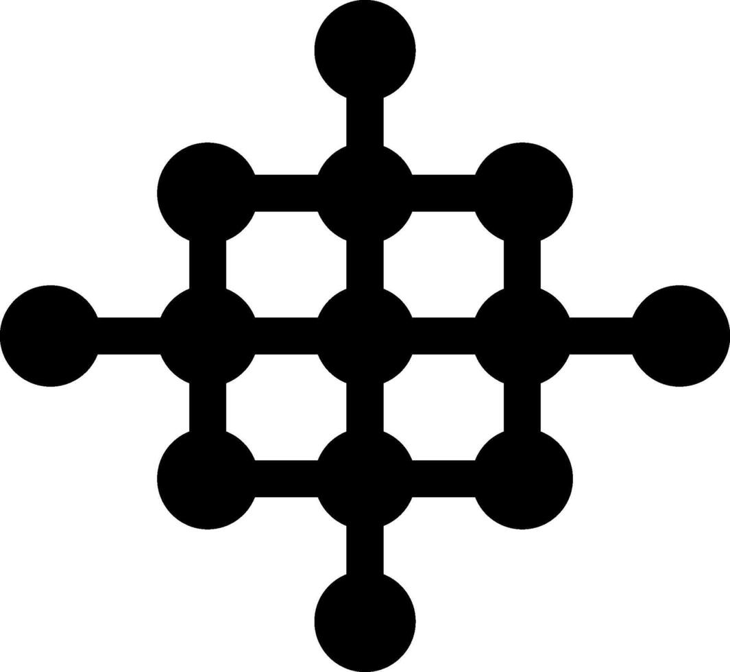 circular elementos vinculado en un continuo en forma de cadena arreglo formando un estructurado modelo. vector