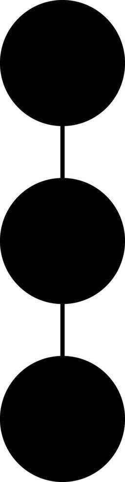 Minimalist composition featuring three circular dots connected by a thin-line structure. vector