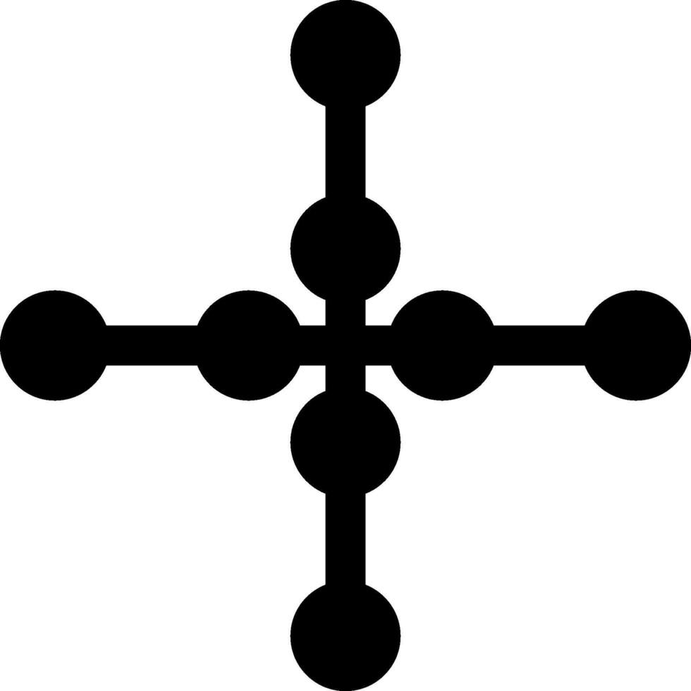 Symmetrically arranged circular dots forming a balanced design. vector